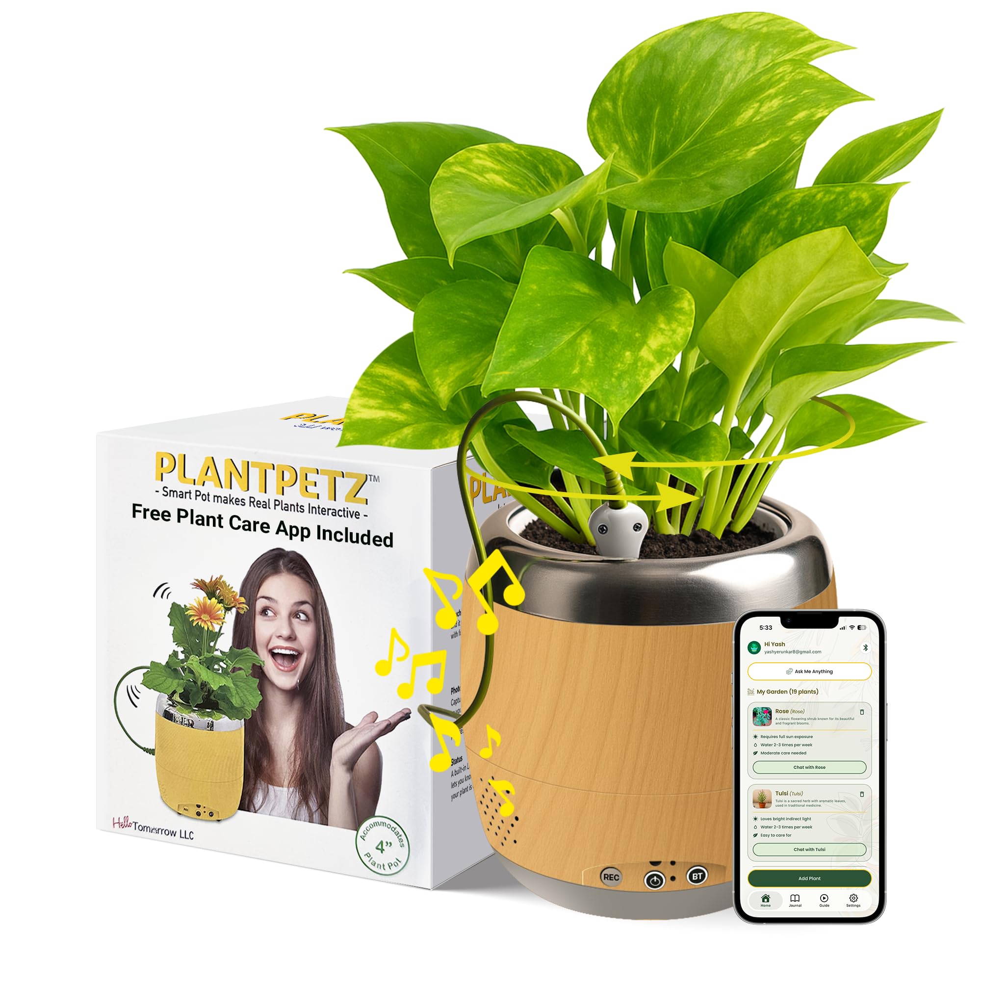 Amazon.com : Plant Petz Smart Robotic Planter for 4” Potted Plants